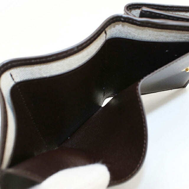 中古 ベルルッティ 三つ折り財布 三折財布 コンパクト メンズ ブランド BERLUTI トワル・マルブフ アカジュー 三つ折り財布 ブラウン USDBER118696011