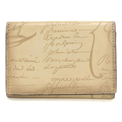 中古 ベルルッティ 名刺入れ メンズ ブランド BERLUTI インブイア フラップ カードホルダー ベージュ USDBER118718011