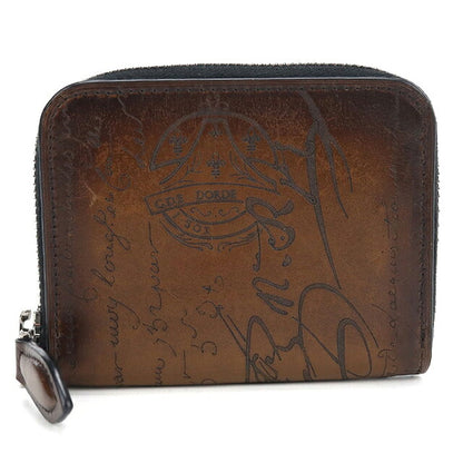 中古 ベルルッティ 小銭入れ メンズ ブランド BERLUTI スクリットレザー ワパ マネーパース ブラウン USDBER120053011