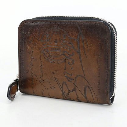 中古 ベルルッティ 小銭入れ メンズ ブランド BERLUTI スクリットレザー ワパ マネーパース ブラウン USDBER120053011