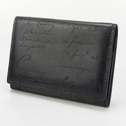 中古 ベルルッティ 名刺入れ メンズ ブランド BERLUTI スクリットレザー インブイア カードホルダー レザー ブラック 小物 USDBER99139011