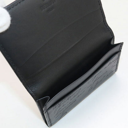 中古 ベルルッティ 名刺入れ メンズ ブランド BERLUTI スクリットレザー インブイア カードホルダー レザー ブラック 小物 USDBER99139011