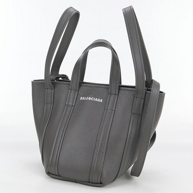 中古 バレンシアガ トートバッグ ユニセックス ブランド BALENCIAGA エブリデイ2.0 ノースサウス XS 2WAY レザー 672793 15YUN 1190 グレー USDBG100327011