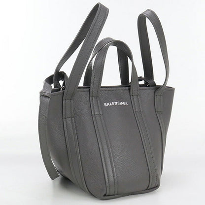 中古 バレンシアガ トートバッグ ユニセックス ブランド BALENCIAGA エブリデイ2.0 ノースサウス XS 2WAY レザー 672793 15YUN 1190 グレー USDBG100327011