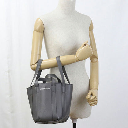 中古 バレンシアガ トートバッグ ユニセックス ブランド BALENCIAGA エブリデイ2.0 ノースサウス XS 2WAY レザー 672793 15YUN 1190 グレー USDBG100327011