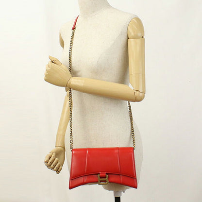 中古 バレンシアガ 斜め掛け ショルダーバッグ レディース ブランド BALENCIAGA アワーグラス チェーンショルダーバッグ レザー 644973 USDBG100723011
