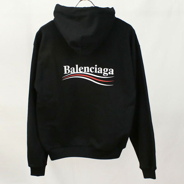 中古 バレンシアガ パーカー メンズ ブランド BALENCIAGA 556145 TBV14 1000 ブラック ウェア USDBG101288011