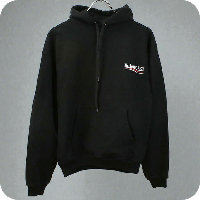 中古 バレンシアガ パーカー メンズ ブランド BALENCIAGA 556145 TBV14 1000 ブラック ウェア USDBG101288011