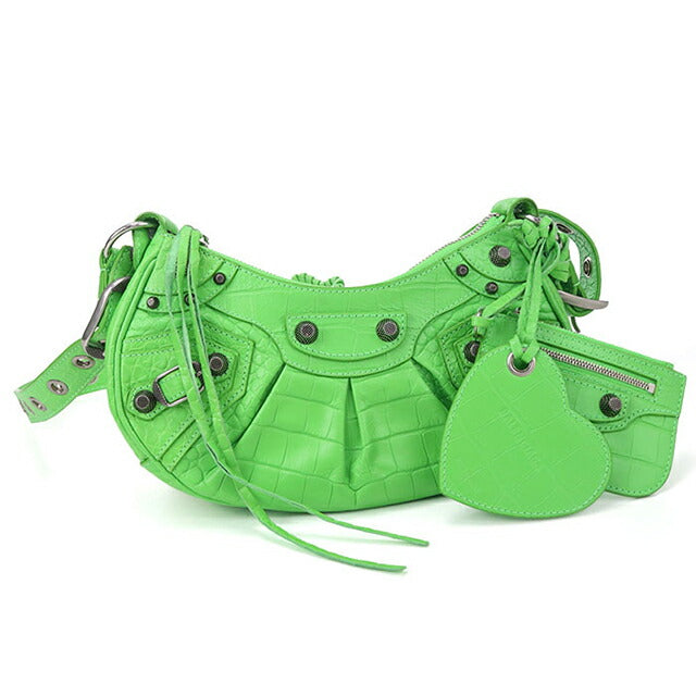BALENCIAGA カーキレザーバッグ 保存袋付 バレンシアガ大きめショルダー 中古 バレンシアガ ショルダーバッグ レディース ブランド BALENCIAGA