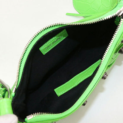 中古 バレンシアガ ショルダーバッグ レディース ブランド BALENCIAGA ル カゴール XS レザー 671309 グリーン バッグ USDBG101987011