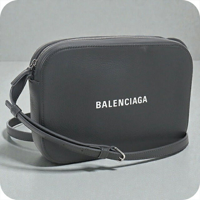中古 バレンシアガ 斜め掛け ショルダーバッグ レディース ブランド BALENCIAGA エブリデイ カメラバッグ レザー 552370 グレー バッグ USDBG102173011