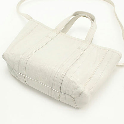 Used Balenciaga tote bag ladies brand BALENCIAGA Barbes 2WAY leather 671404 white USDBG102769011