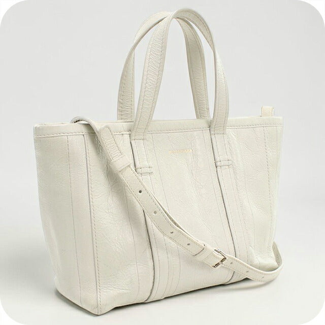 中古 バレンシアガ トートバッグ レディース ブランド BALENCIAGA バルベス 2WAY レザー 671404 ホワイト USDBG102769011