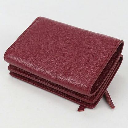 中古 バレンシアガ 三折財布 レディース ブランド BALENCIAGA エッジシティ 三つ折りウォレット 470059 ワインレッド 財布 USDBG104429011