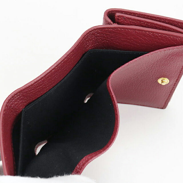 中古 バレンシアガ 三折財布 レディース ブランド BALENCIAGA エッジシティ 三つ折りウォレット 470059 ワインレッド 財布 USDBG104429011