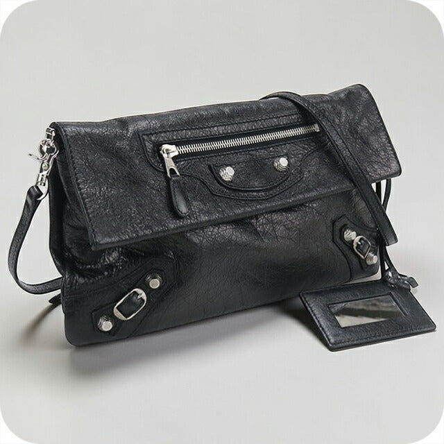 中古 バレンシアガ 斜め掛け ショルダーバッグ レディース ブランド BALENCIAGA ジャイアントエンベロープ レザー 327079 1000 ブラック USDBG107466011