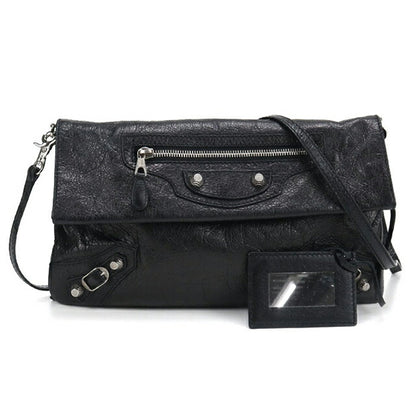 中古 バレンシアガ 斜め掛け ショルダーバッグ レディース ブランド BALENCIAGA ジャイアントエンベロープ レザー 327079 1000 ブラック USDBG107466011