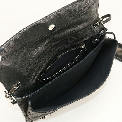 中古 バレンシアガ 斜め掛け ショルダーバッグ レディース ブランド BALENCIAGA ジャイアントエンベロープ レザー 327079 1000 ブラック USDBG107466011