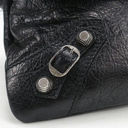 中古 バレンシアガ 斜め掛け ショルダーバッグ レディース ブランド BALENCIAGA ジャイアントエンベロープ レザー 327079 1000 ブラック USDBG107466011