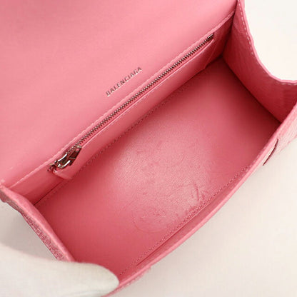 中古 バレンシアガ ハンドバッグ レディース ブランド BALENCIAGA アワーグラス スモール レザー 593546 ピンク USDBG115958011