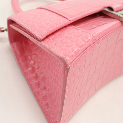 中古 バレンシアガ ハンドバッグ レディース ブランド BALENCIAGA アワーグラス スモール レザー 593546 ピンク USDBG115958011
