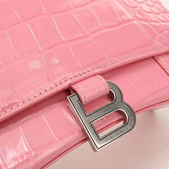 中古 バレンシアガ ハンドバッグ レディース ブランド BALENCIAGA アワーグラス スモール レザー 593546 ピンク USDBG115958011