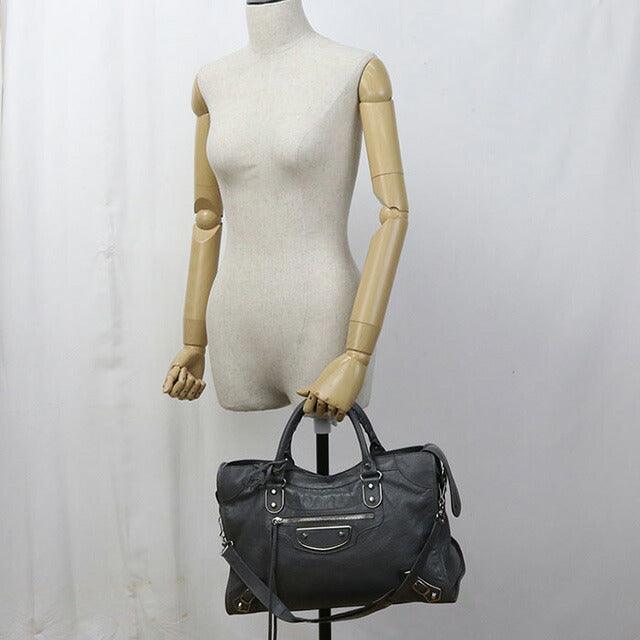 二手 Balenciaga 手提包 女士品牌 BALENCIAGA 经典金属边缘 City 2WAY 皮革 390154 D9422 1559 USDBG94187011
