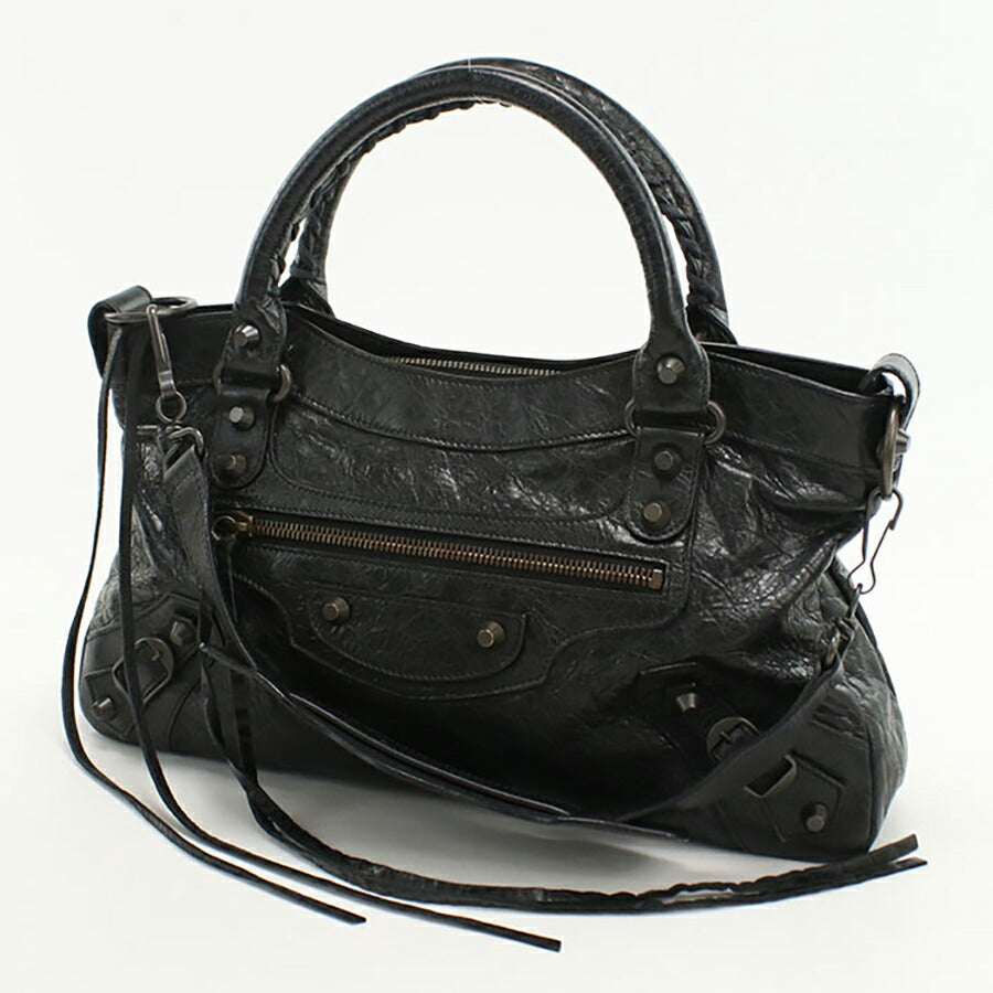 中古 バレンシアガ ハンドバッグ レディース ブランド BALENCIAGA 2WAY レザー 103203 ブラック バッグ USDBG95152011