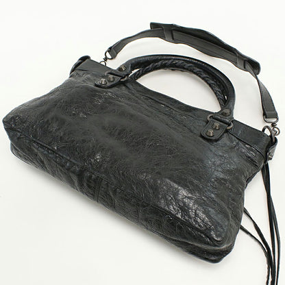 中古 バレンシアガ ハンドバッグ レディース ブランド BALENCIAGA 2WAY レザー 103203 ブラック バッグ USDBG95152011