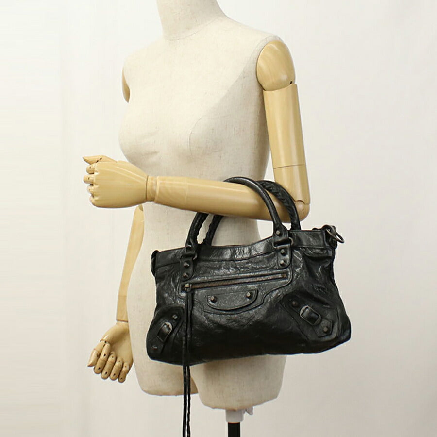 中古 バレンシアガ ハンドバッグ レディース ブランド BALENCIAGA 2WAY レザー 103203 ブラック バッグ USDBG95152011