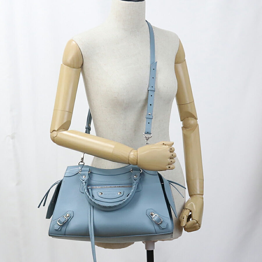 中古 バレンシアガ ハンドバッグ レディース ブランド BALENCIAGA 2WAYハンドバッグ レザー 638521 ブルー バッグ USDBG95671011
