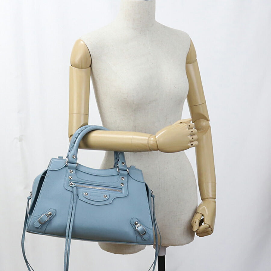 中古 バレンシアガ ハンドバッグ レディース ブランド BALENCIAGA 2WAYハンドバッグ レザー 638521 ブルー バッグ USDBG95671011