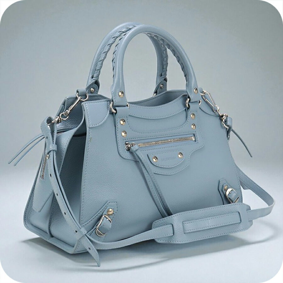 中古 バレンシアガ ハンドバッグ レディース ブランド BALENCIAGA 2WAYハンドバッグ レザー 638521 ブルー バッグ USDBG95671011