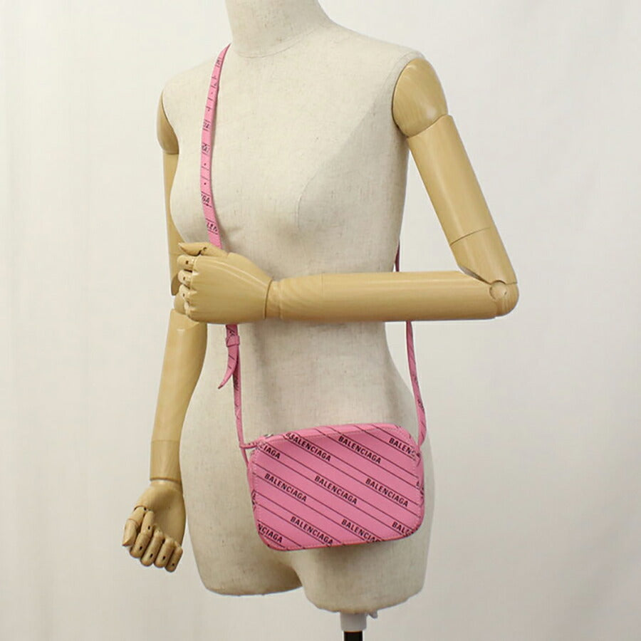 中古 バレンシアガ 斜め掛け ショルダーバッグ レディース ブランド BALENCIAGA エブリデイ カメラバッグ レザー 552372 ピンク バッグ USDBG95977011