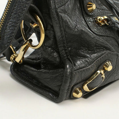 中古 バレンシアガ ハンドバッグ レディース ブランド BALENCIAGA クラシック ミニシティ 2WAY レザー 300295 ブラック バッグ USDBG96399011