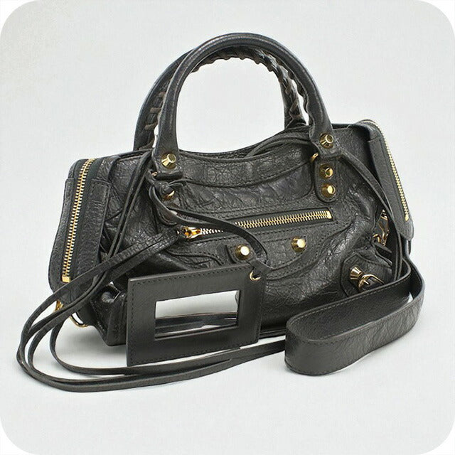 中古 バレンシアガ ハンドバッグ レディース ブランド BALENCIAGA クラシック ミニシティ 2WAY レザー 300295 ブラック バッグ USDBG96399011