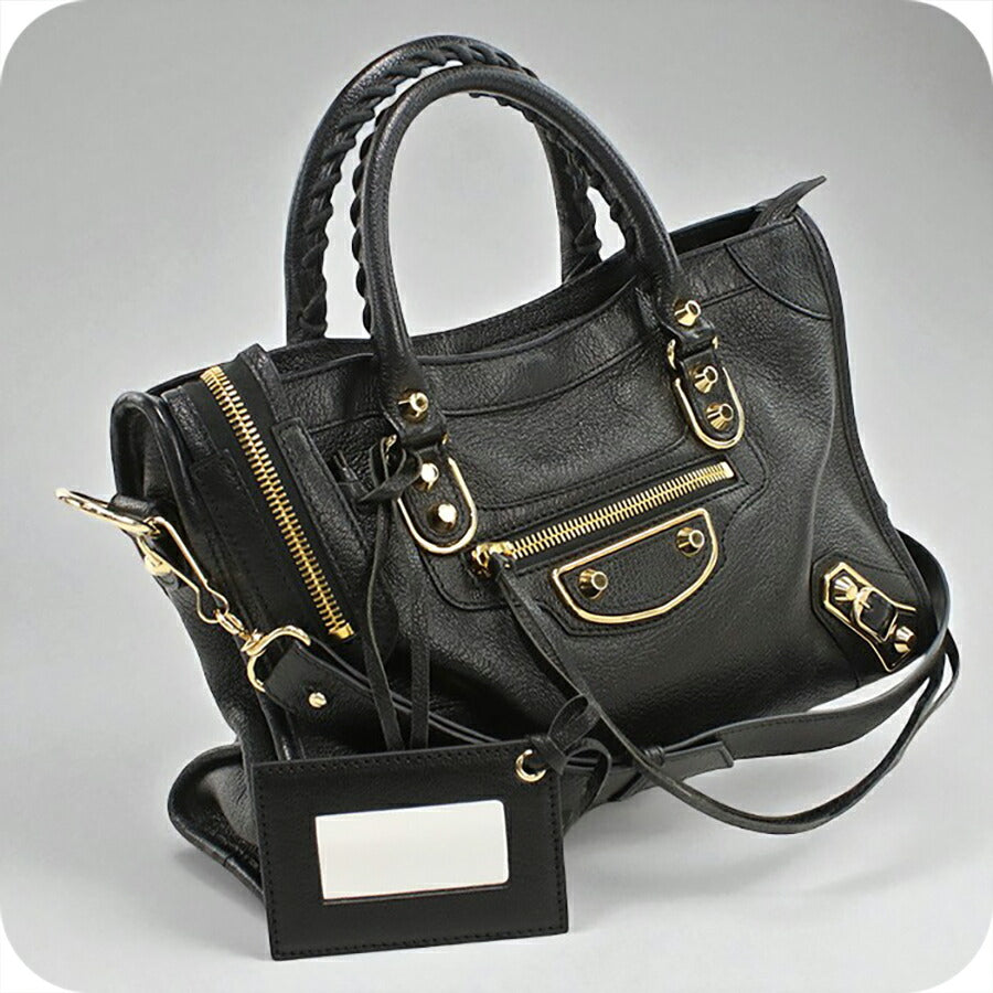 中古 バレンシアガ ハンドバッグ レディース ブランド BALENCIAGA 2WAY レザー 432831 ブラック バッグ USDBG96468011