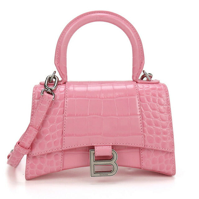 中古 バレンシアガ ハンドバッグ レディース ブランド BALENCIAGA アワーグラス トップハンドル バッグ XS 2WAY 592833 ピンク バッグ USDBG96585011