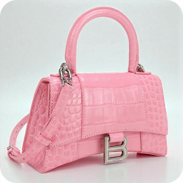 中古 バレンシアガ ハンドバッグ レディース ブランド BALENCIAGA アワーグラス トップハンドル バッグ XS 2WAY 592833 ピンク バッグ USDBG96585011