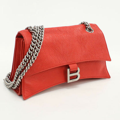 中古 バレンシアガ ショルダーバッグ レディース ブランド BALENCIAGA チェーン レザー 716351 レッド バッグ USDBG97154011