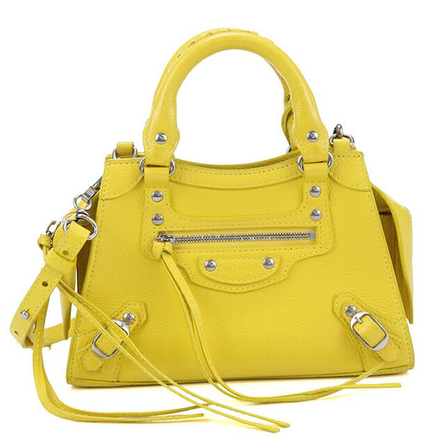 中古 バレンシアガ ハンドバッグ レディース ブランド BALENCIAGA ネオ クラシック ミニ シティ 2WAY レザー 638524 イエロー バッグ USDBG97943011