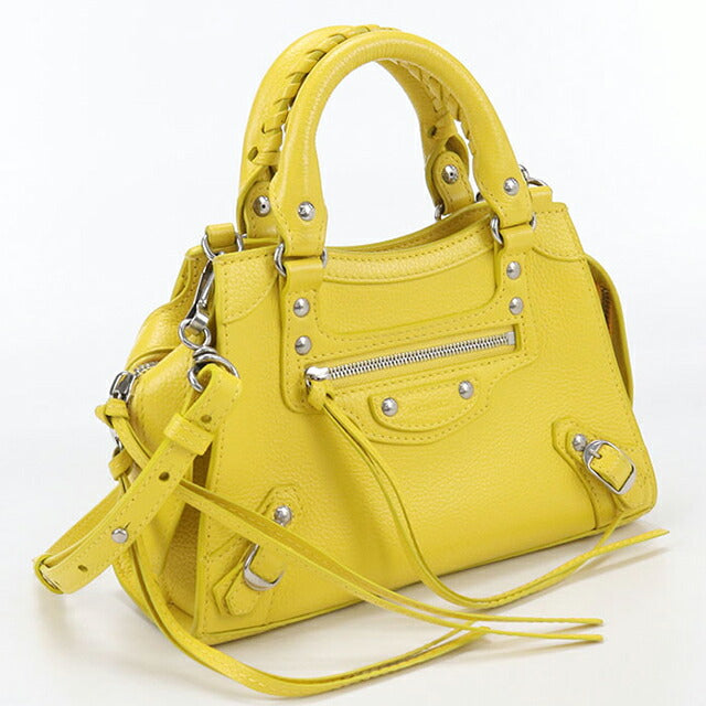 中古 バレンシアガ ハンドバッグ レディース ブランド BALENCIAGA ネオ クラシック ミニ シティ 2WAY レザー 638524 イエロー バッグ USDBG97943011