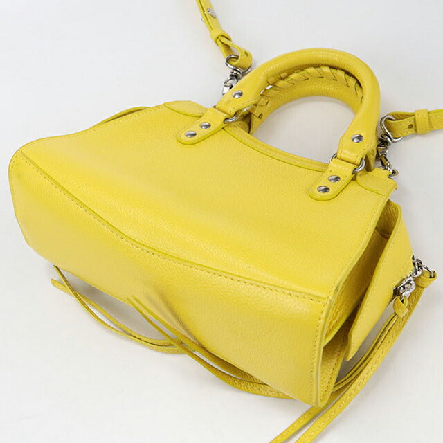 中古 バレンシアガ ハンドバッグ レディース ブランド BALENCIAGA ネオ クラシック ミニ シティ 2WAY レザー 638524 イエロー バッグ USDBG97943011