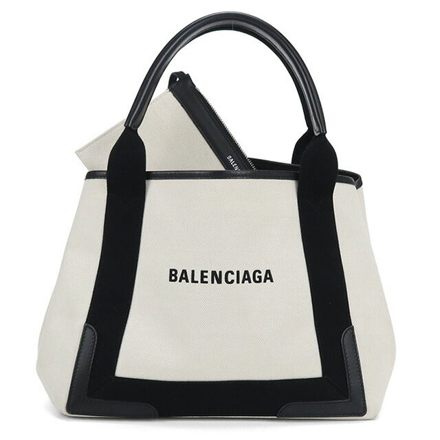 Used Balenciaga tote bag ladies brand BALENCIAGA navy hippo small 339933 white bag USDBG97952011