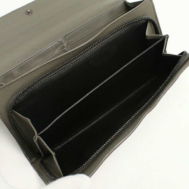 中古 ボッテガヴェネタ 長財布二折 レディース ブランド BOTTEGA VENETA イントレチャート ラージ フラップウォレット カーキ 財布 USDBO103590011