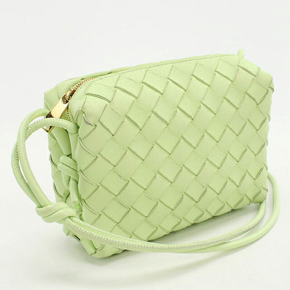 中古 ボッテガヴェネタ ショルダーバッグ レディース ブランド BOTTEGA VENETA イントレチャート レザー グリーン バッグ USDBO103747011
