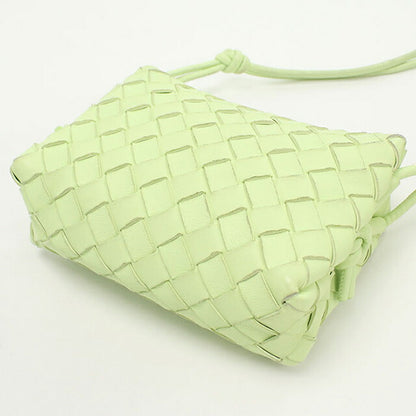 中古 ボッテガヴェネタ ショルダーバッグ レディース ブランド BOTTEGA VENETA イントレチャート レザー グリーン バッグ USDBO103747011