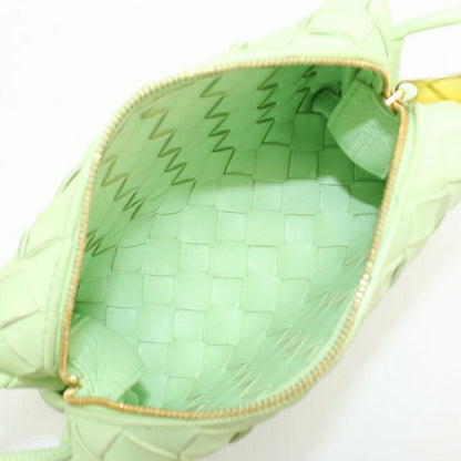 中古 ボッテガヴェネタ ショルダーバッグ レディース ブランド BOTTEGA VENETA イントレチャート レザー グリーン バッグ USDBO103747011