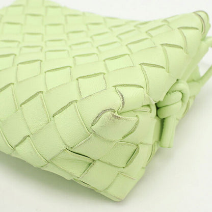 中古 ボッテガヴェネタ ショルダーバッグ レディース ブランド BOTTEGA VENETA イントレチャート レザー グリーン バッグ USDBO103747011