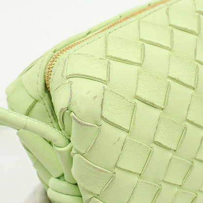 中古 ボッテガヴェネタ ショルダーバッグ レディース ブランド BOTTEGA VENETA イントレチャート レザー グリーン バッグ USDBO103747011